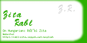 zita rabl business card